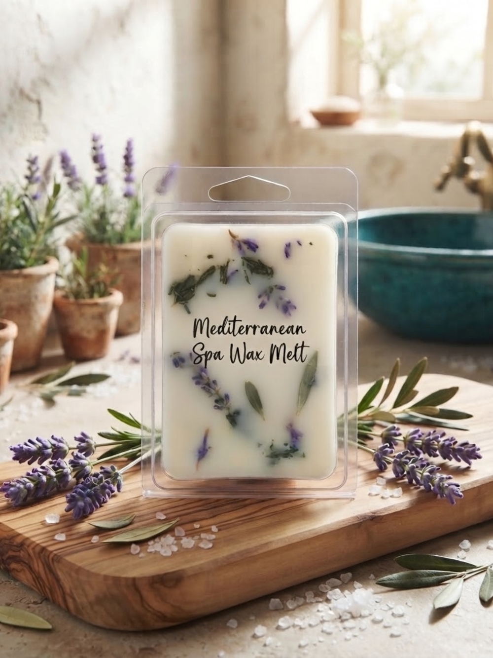 Mediterranean Spa Wax Melt Botanicals (White)